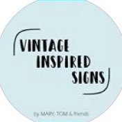 Welcome to Vintage Inspired Signs brought to you by Mary, Tom & friends - this is our dedicated twitter account for all signy loveliness!