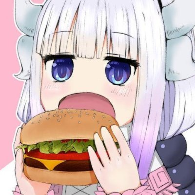 Anime Girl Eating Burger · Creative Fabrica
