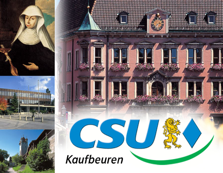 Wir sind der Ortsverband der CSU in Kaufbeuren (kreisfreie Stadt im Allgäu)