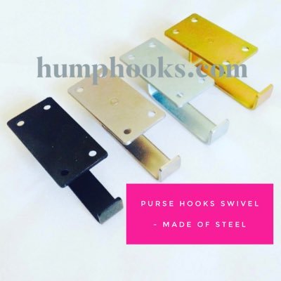 Under table, bar, desktop purse/bag hook. Swivels. Permanent. Colors. Made of Steel. https://t.co/yRzz7b21wd