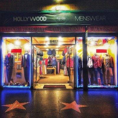 FORMAL AND CASUAL MEN'S CLOTHING. 6402 HOLLYWOOD BLVD, LOS ANGELES, CA 90028 (323)461-0278