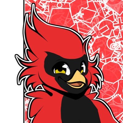 yeah, just a cardinal. not very grumpy, though i seem to always look that way. he/him. profile picture by @marshy_birb_boi!