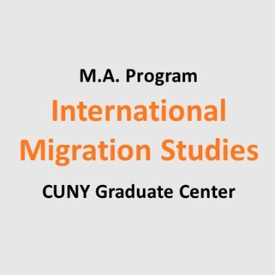 The official Twitter feed of the M.A. Program in International Migration Studies at The Graduate Center, CUNY @GC_CUNY