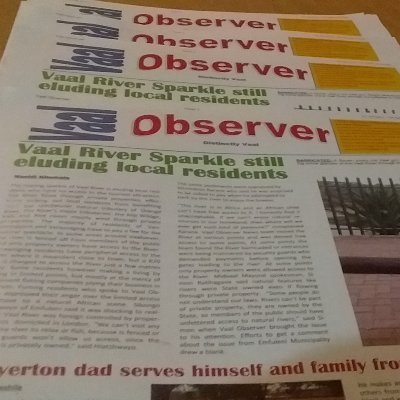 Vaal Observer is a celebrated agenda setting Community Newspaper in Vaal that publishes across platforms. editor@vaalobserver.co.za +27671903889