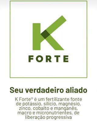 K Forte Fertilizante Mineral Simples, Fonte de Potássio e Silício, Magnésio, Cobalto, Zinco, Manganês, Macro e Micronutrientes, de liberação progressiva.