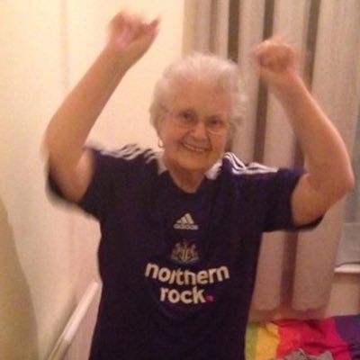 I’m a 93 year old Geordie lass, living in Rotherham with beloved husband Jim. Recovered from Covid-19. #NUFC fan who loves bingo and singing! #NanaToon