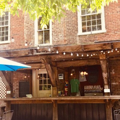 Located in a historic tobacco warehouse in a quaint river town! Try one of our beers in the rustic tasting room or beautiful beer garden along Mink Creek!