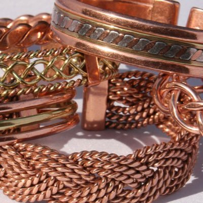 Hand Crafted Solid Copper Bracelets made in the UK