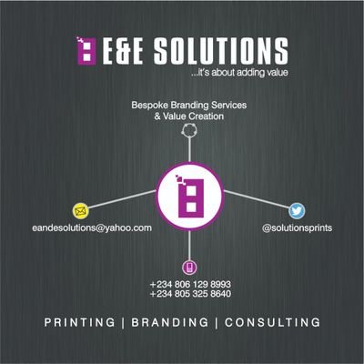 solutionsprints's profile picture. We Design.
We Print.
We Brand.
We Consult.
We offer Solutions.
We Delivers.