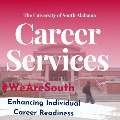 Dedicated to students & alumni with career development. If we can be of any assistance to you, please DM or email us at careerservices@southalabama.edu
