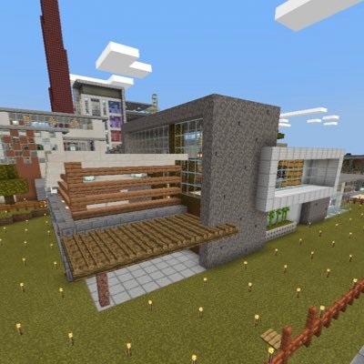 マインクラフト好き必見‼︎ マインクラフトのサバイバルモードで製作しています！建物や駅などを写真で紹介します‼︎ #建設会社員のマインクラフト。