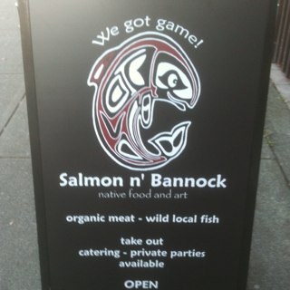 co founder Salmon n' Bannock Bistro Vancouver BC. 1128 West Broadway 604-568-8971 or salmon.n.bannock@gmail.com to reserve