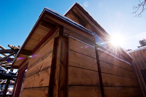 Colorado Design-Build co, specializing in Prefab modular Backyard Rooms, Modern Sheds, Garden Offices. Utilizing Colorado beetle-kill wood in all projects.