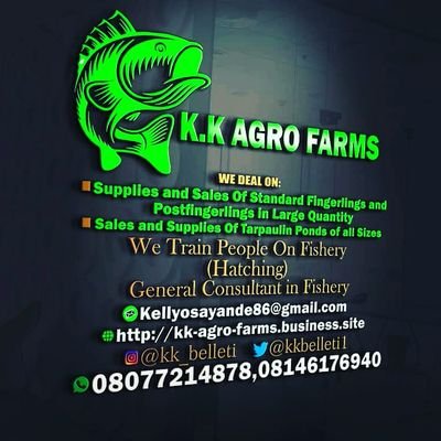 CEO K.K Agro Farms/Fish Farmer/Business man.
For your supplies of Fishes and Tarpaulin ponds,Contact Us