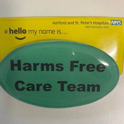 The Harms Free Care Team @asphft working together to reduce HA harms VTE, Pressure ulcers, Falls, CAUTI & harm associated with nutrition & hydration