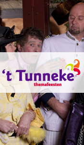 't Tunneke themafeesten staat garant voor een avond vol feest! Humoristisch entertainment aan tafel, heerlijke gerechten, onbeperkte drankjes en muziek.