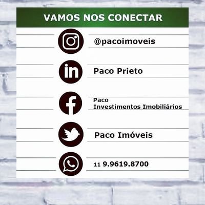 As melhores informações sobre o mercado imobiliário e suas múltiplas oportunidades de investimento
@pacoimoveis
@pacokallas
@pacoinvestimentos