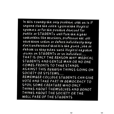 Justice for STUDENTs
Non_political agenda
HARD WORKING MUST HAVE SOME PREMIUM RESPECT AT LEAST TEACHERS MUST UNDERSTAND THE LEVEL OF STRESS IN THis SITUATION 😪