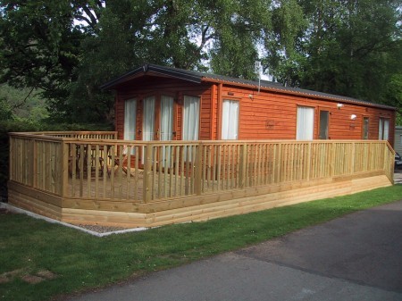 Compact self catering holiday lodge for rent at Erigmore Dunkeld Perthshire Scotland.Includes use of swimming pool and sauna. Ideal for family holiday