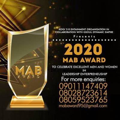 MAB AWARD presentation aim at acknowledging the great men and women