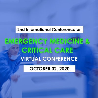 2nd International Conference on Emergency Medicine and Critical Care will be held as a Virtual Conference (Online Event) on October 1-2, 2020.