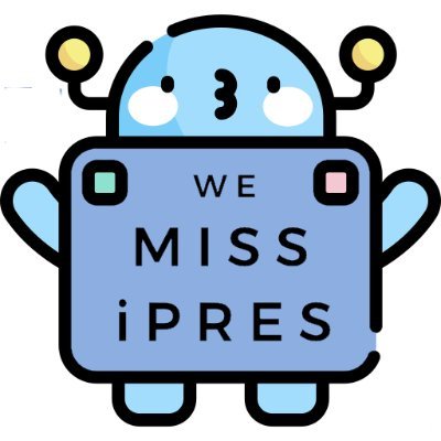 WeMissIPRES's profile picture. We have no iPRES this year, but this shouldn‘t stop us from exchanging work in progress and experiences with each other, as we usually do at the conference.