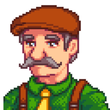 I live in Pelican Town in the centre of Stardew Valley, where I have been the Mayor for over 20 years. I like Hot Peppers.