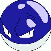 Voltorb. The identity of this creature is unknown. It has an extreme personality, uses Electric attacks, and at times self-destructs