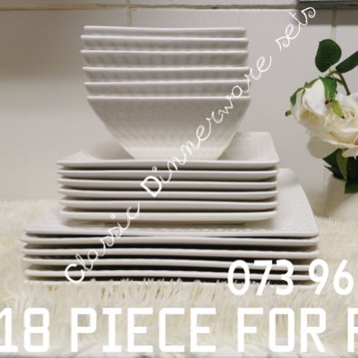 Classic Dinnerware sets available, to place an order please 📲dm me / Whatsapp 073 961 9604 🚚Free delivery around Gauteng