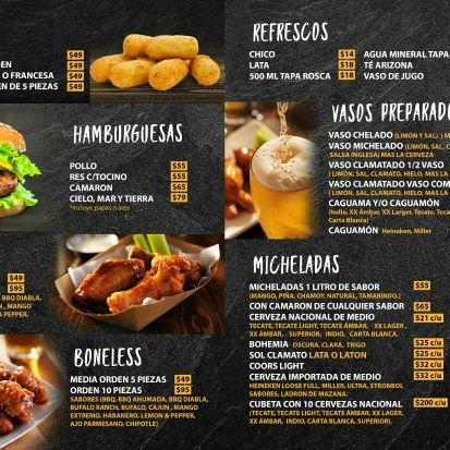 Bar de Alitas, Micheladas, Hamburguesas, Tequilas, Cerveza