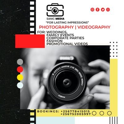 PHOTOGRAPHY & VIDEOGRAPHY |EVENTS PLANNING & EXECUTION | DIGITAL MARKETING | MEDIA | BAR PROMOTIONS.... 
Reach us on: +256778415015 • +256752005997