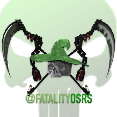FatalityOSRS's profile picture. #1 Pure Clan & Community ≡ Our Brutality, is your Fatality
Longest Tenured Pure Clan ≡ Est. May 9, 2006
Clan Chat: Fatality ≡ Jagex Cup Champions
https://t.co/Tq0LStOaBP