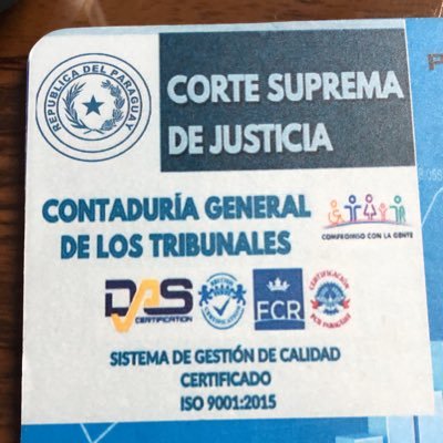 ContaduriaT's profile picture. CONTADURIA GENERAL DE LOS TRIBUNALES DE LA REPÚBLICA DEL PARAGUAY. Corte Suprema de Justicia. Poder Judicial. +595 21 423626
