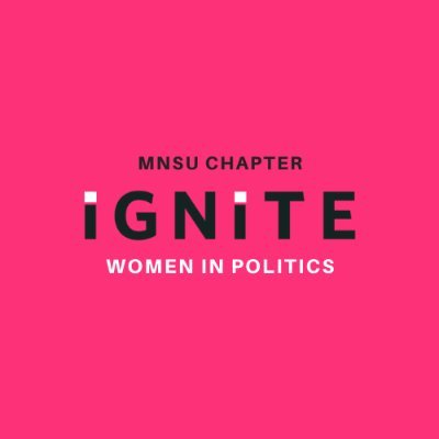 IgniteMnsu's profile picture. Minnesota State University, Mankato Chapter 🐃
IGNITE: Women in Politics 💗
Diversity, Empowerment, Leadership 🗣
Find us on Facebook in the link below! 💕