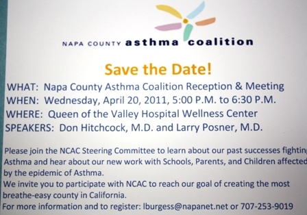 A diverse group of concerned physicians, nurses, educators, professionals & representatives responding to the epidemc of asthma in the Napa Valley.