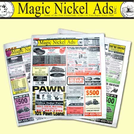 MagicNickelAds's profile picture. News Paper Advertising in Salt Lake City, Tooele & Ogden Uah in Print & Online