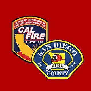 CAL FIRE/San Diego County Fire Protection District Communications Bureau. REPORT EMERGENCIES TO 911. Flickr/Instagram/Facebook: @CALFIRESANDIEGO
