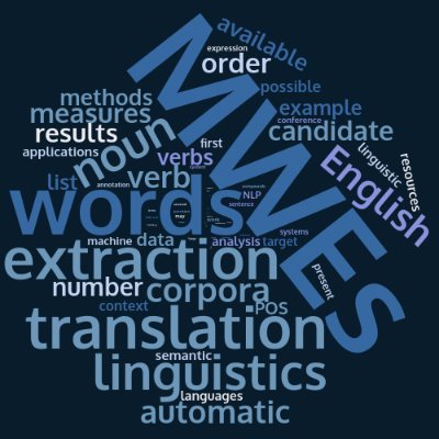 mwe_workshop's profile picture. Please follow our new twitter handle @multiword for further news and updates!!