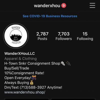 Houston consignment shop follow our instagram @wanderxhou Dm or text 713-588-3927 anytime! Always buying!