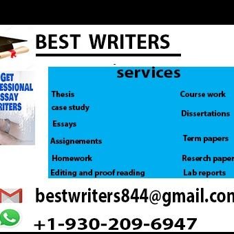 (Essay)(Thesis)(PHD)
📩 bestwriters844@gmail.com
+1(930)209-6947
🖊️All assignments
🖊️ Essays
🖊️ Research Papers
🖊️ Reports
🖊️ Presentations etc