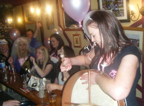 on the bodhran in roddys bar glenties co.donegal