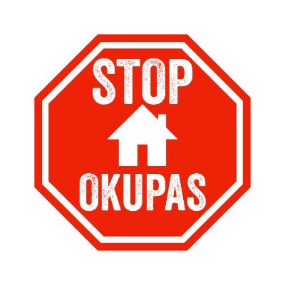 Activistas en defensa de los afectados por los okupas del barrio del Eixample de Barcelona. #ViviendaSocialSí #OkupasNo