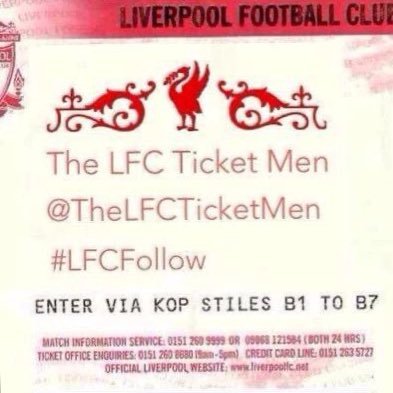 **New Admin ** Here if you want to buy or sell tickets for Liverpool games! DM me for more details, I can middleman for anyone! **NEW ADMIN**