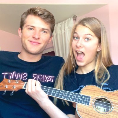 carlee and shane • brother and sister obsessed with all things taylor • love playing the ukulele together • personal instas: carleeaberger & shanemberger