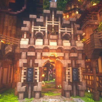 #Minecraft ver1.12.2 で作成したツリーハウスの島 「#やっほい島🏝」の公式アカウントです🌲 / 使用Mod：cocricotMOD