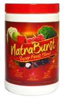 Natraburst is a superfood with an Orac value of 4,000. Each serving contains the equivalent of 6 servings of fruits and vegetables.