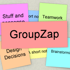 GroupZap is a tool for inspiring participation from your team when you can't all be together in the same room. Use it on conference calls for serious fun.