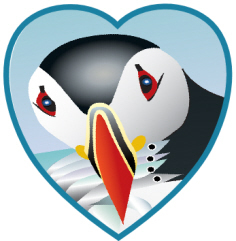 Soppy gits, ridiculously besotted with puffins and most other critters. Trying to migrate to West Wales if we can just find a way to earn enough sand eels.