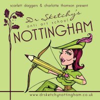 DrSketchyNotts's profile picture. Life drawing with a twist! Nottingham UK branch of the anti art school brand! Bi monthly shows at the Canalhouse. Produced/hosted by @ScarlettDaggers
