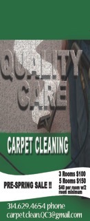 Call Quality Care Carpet cleaning today full line of services for your home or business including: carpet cleaning, upholstery cleaning, mobile detailing
